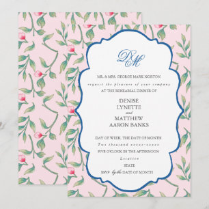 Convite Janto de ensaio Nosegay Pink