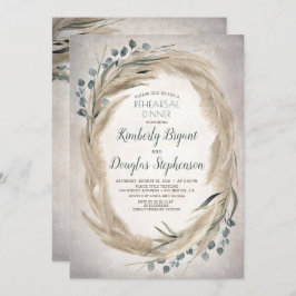 Convite Janto de ensaio Pampas Grass e Greenery Boho