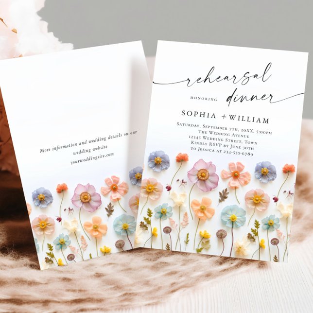 Convite Janto de ensaio Pastel Pink Boho Selvagens (Criador carregado)