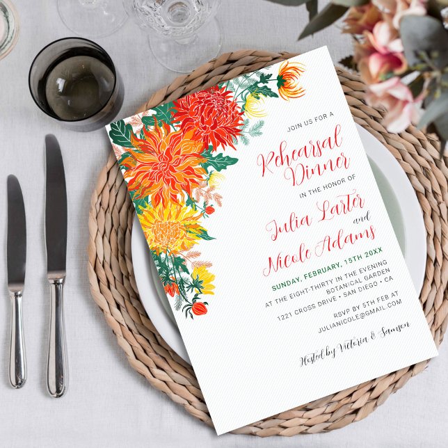 Convite Janto de ensaio Pastel Yellow Primavera Dahlia (Criador carregado)