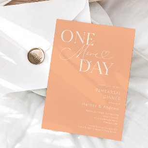 Convite Janto de ensaio Peach One More Day