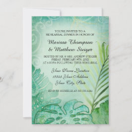 Convite Janto de ensaio Philodendron Tropical Leaf Palm