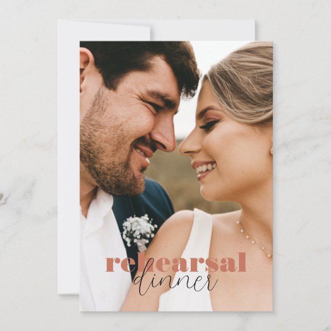 Convite Janto de Ensaio Retrópico de Script do Terracotta  (Frente)