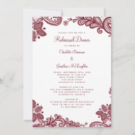 Convite Janto de ensaio romântico de casamentos vermelhos 