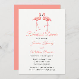 Convite Janto de ensaio rosa Flamingo Wedding Luau Beach