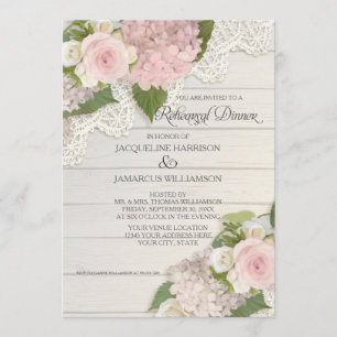 Convite Janto de ensaio Rosa Floral Moderno da Rússia