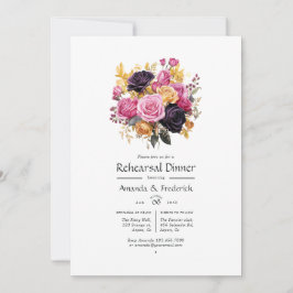 Convite Janto de ensaio rosa, roxo, preto e Dourado