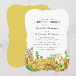 Convite Janto de ensaio russo de girassol. Flórida de camp