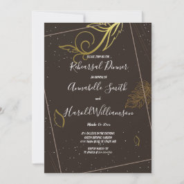 Convite Janto de ensaio russo marrom e branco