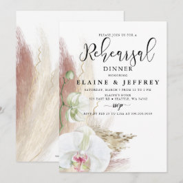 Convite Janto de Ensaio Rustic Boho Pampas