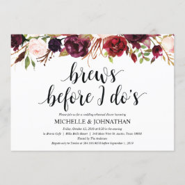 Convite Janto de Ensaio Rustic Burgundy