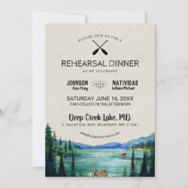 Convite Janto de Ensaio Rustic Lakeside