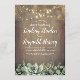 Convite Janto de Ensaio Rustic Succulents