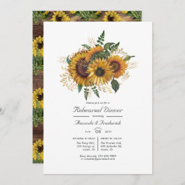 Convite Janto de ensaio Rustic Sunflower Country Barn