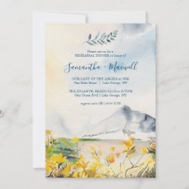 Convite Janto de Ensaio Rustic Watercolor Mountain
