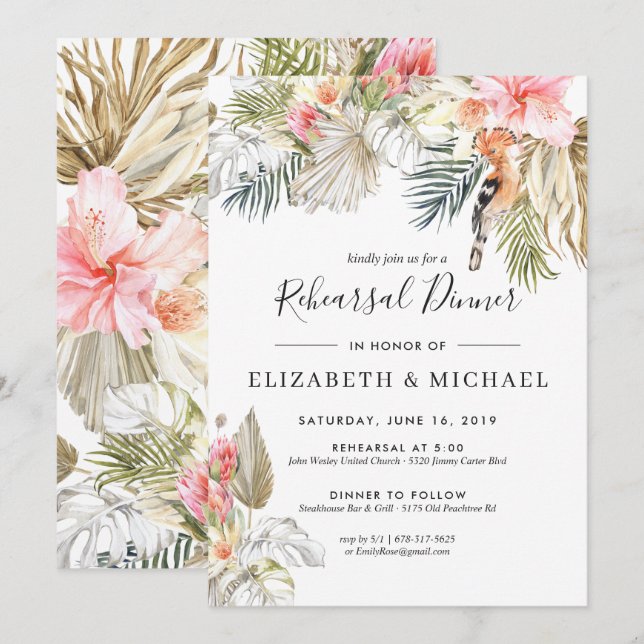 Convite Janto de ensaio Safari Africano Encantado (Frente/Verso)