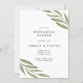 Convite Janto de ensaio simples das filiais verdes