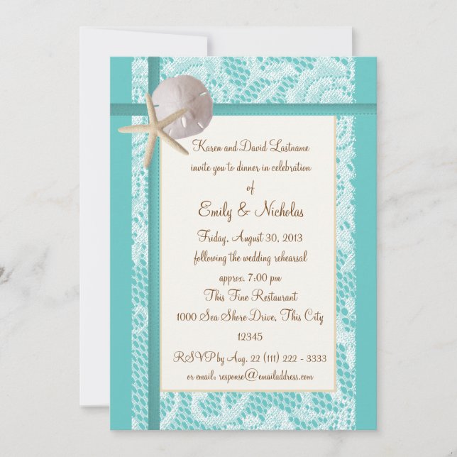 Convite Janto de ensaio sobre o tema da praia (Frente)