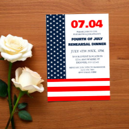 Convite Janto De Ensaio Stars & Stripes Bandeira 4 De Julh