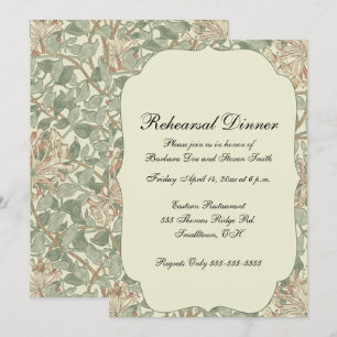 Convite Janto de ensaio Vintage Modern Floral Modelo