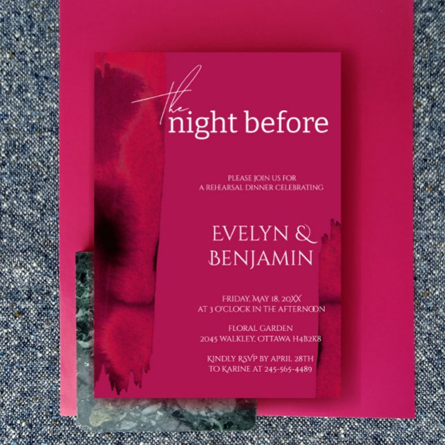 Convite Janto de ensaio Viva Magenta moderno e simples (Criador carregado)