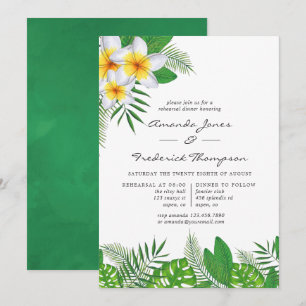 Convite Janto de Ensaios de Aquarela Havaiana Aloha Luau