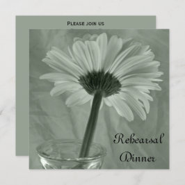 Convite Janto de Ensaios de Casamento de Gerber Daisy Gree