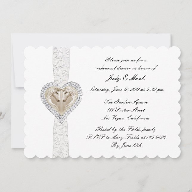 Convite Janto de Ensaios de Casamento de Unicórnio e Lace  (Frente)