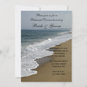Convite Janto de Ensaios de Casamento em Praia e Oceano
