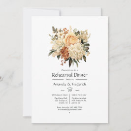 Convite Janto de Ensaios de Casamento Floral de Champanhe