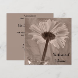 Convite Janto de Ensaios de Casamento Gerber Daisy da rosa