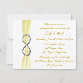 Convite Janto de Ensaios de Casamento Infinito Amarelo Con