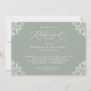 Convite Janto de Ensaios de Casamento Verde da Elegant Sag