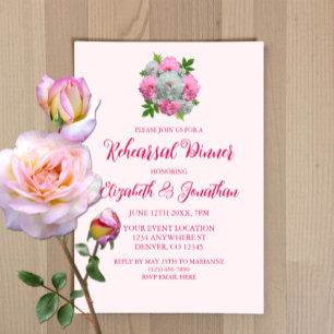 Convite Janto de Ensaios de Peony Buquê