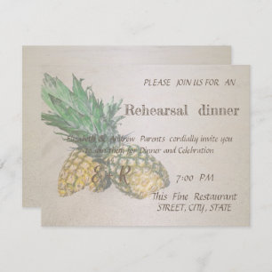 Convite Janto de Ensaios de Pineapple em Casamento de Prai