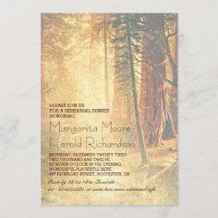 Convite Janto de Ensaios de Sequoias Vermelhas Vintage Con