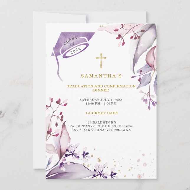 Convite Janto de Graduação e Confirmação (Frente)