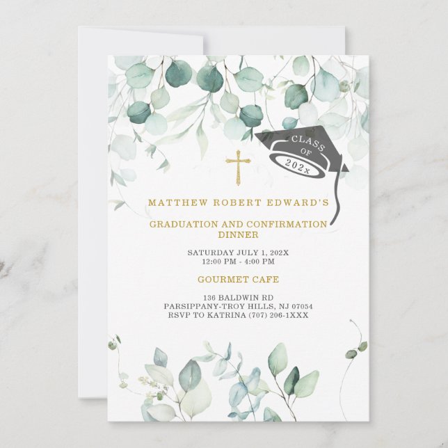 Convite Janto de Graduação e Confirmação (Frente)