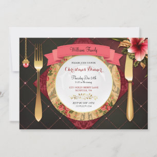 Convite Janto de Natal Colocar Diamantes Amaryllis