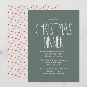 Convite Janto de Natal da Bolinhas Green Boho