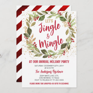 Convite Janto de Natal do Feriado Jingle & Mingle