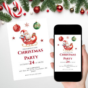 Convite Janto de Natal sobre Férias Modernas