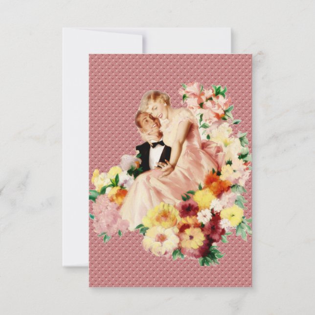 Convite Janto de Noivado V2 retroativo dos anos 50 (Frente)