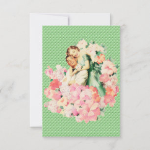 Convite Janto de Noivados retrô dos anos 50