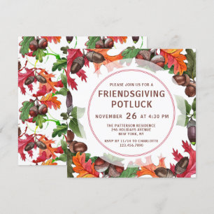 Convite Janto de Potluck Floral
