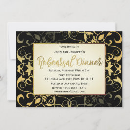 Convite Janto Dourado de ensaio a preto
