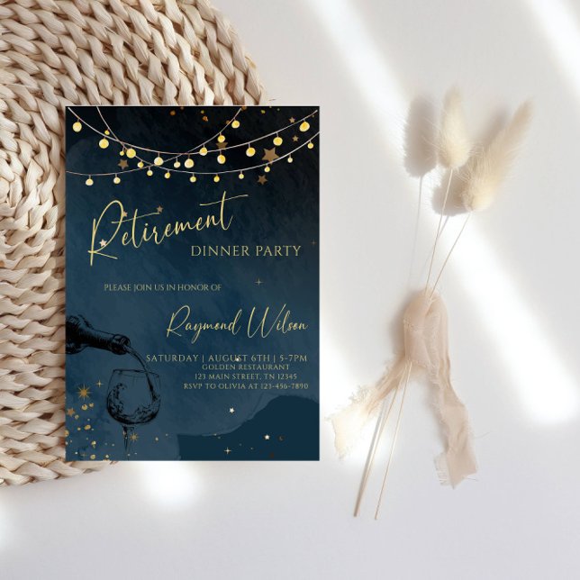 Convite Janto Elegante de Aposentação (Criador carregado)