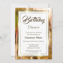 Janto Elegante Rustic Dourado Frame aniversário de