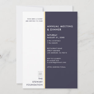 Convite Janto Empresarial Dourado Moderno e Minimalista