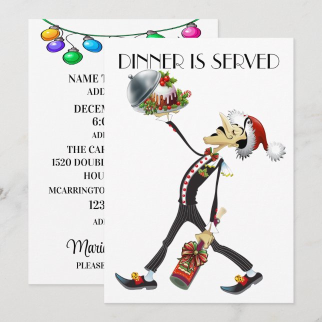 Convite Janto exclusivo / Coleta da Série de Garçom (Frente/Verso)